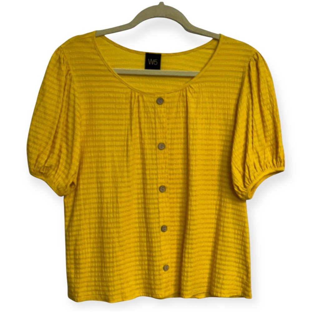 Anthropologie: W5 Women’s Yellow Gold Blouse‎ Size L *227